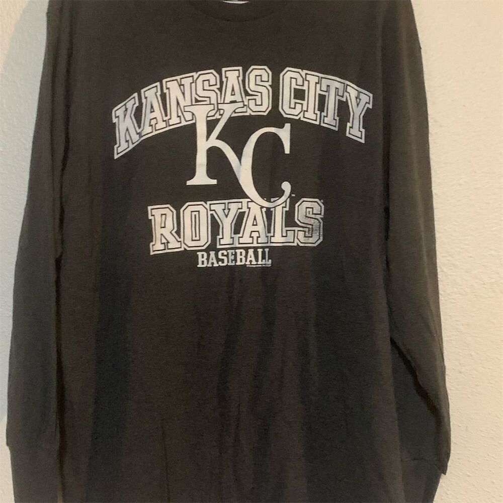 Kansas City Royals Long Sleeve Tee - Charcoal Gray XL